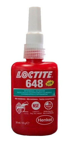 Fija Rodamientos Loctite Alta Temperatura 648 X 50 Ml