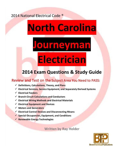 Libro: North Carolina 2014 Journeyman Electrician Study Guid