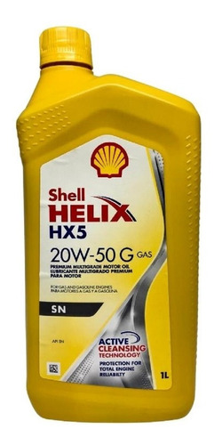 Aceite 20w50 Mineral Shell Helix Hx5 Bencinero Y Gas 1lts