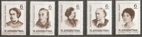 1967 Personajes Mujeres Argentinas- Argentina (serie) Mint