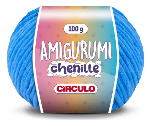 Amigurumi Chenille Círculo - 100 Gramas - 110 Metros Cor 2500-acqua