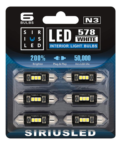 Sir Ius Led N3 578 Bombillas Led Blanco Puro Super Brillante