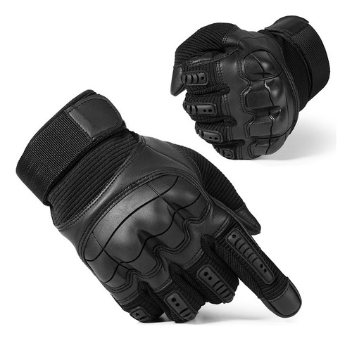 Guantes Tácticos Cuero Pu Ejército Militar Combate Airsoft