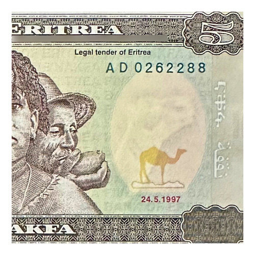 Eritrea - 5 Nakfa - Año 1997 - P #2 - Camello - África