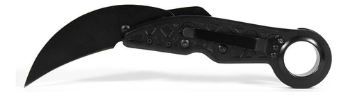 Aro para cuchillos Karambit Avb A3236 de acero inoxidable, color negro