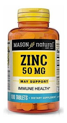 Mason Natural Zinc 50 Mg, 100 Tabletas