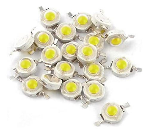 Uxcell 20 Piezas De Alta Potencia 2 Pines 3w Led Blanco