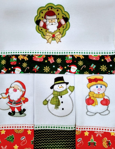 Kit 50 Panos De Prato Natal Bordado Patchwork Bainha Barrado | Parcelamento sem juros Kit 50 Panos De Prato Natal Bordado Patchwork Bainha Barrado | Parcelamento sem juros