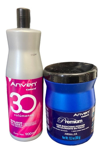 Anven Kit Decolorante 350g+peróxido 30v 900ml