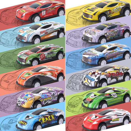 Mini Vehículos De Carreras, Juguete Retráctiles, Coche De Ho