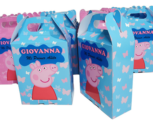 10 Cajitas Tipo Mc Donald Peppa Pig