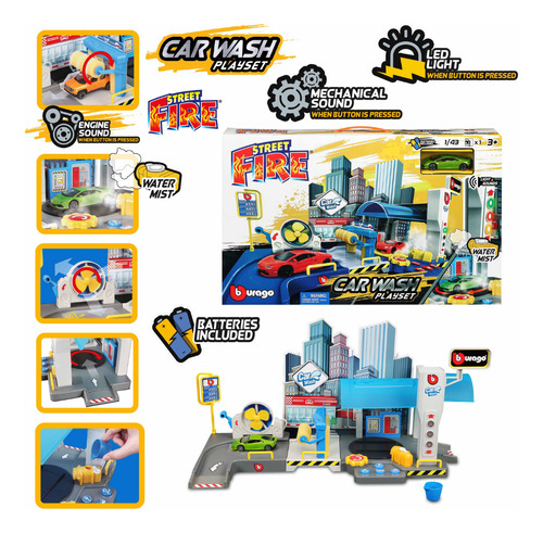 Pista Lava Rápido - 1:43 Car Whash Play Set