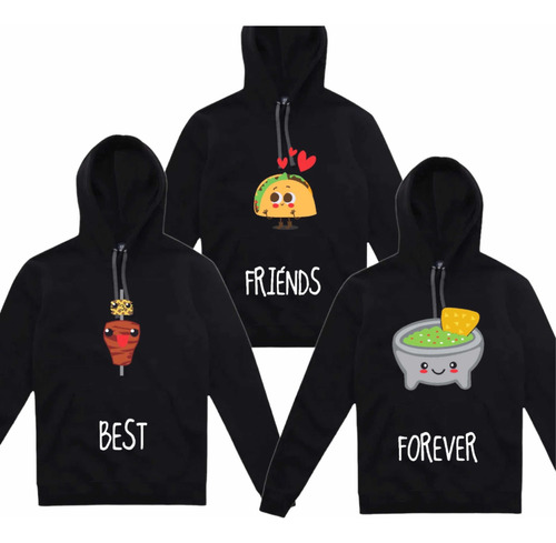 Sudaderas Suéter Parejas Mejores Amigos Dúo Trio Amistad Amo