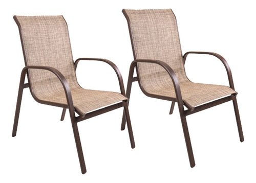 Conjunto 2 Poltronas Cannes Alumínio