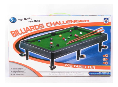 Billar Pool Challenger Caja Paño Verde