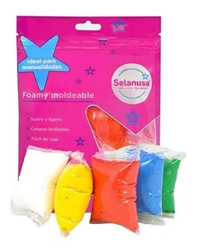 Foamy Moldeable C/ 5 Bolsas 10g Multicolor Selanusa