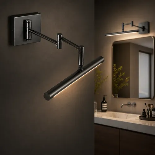 Arandela Led Para Espelho Banheiro 12w Articulada 3 Cores
