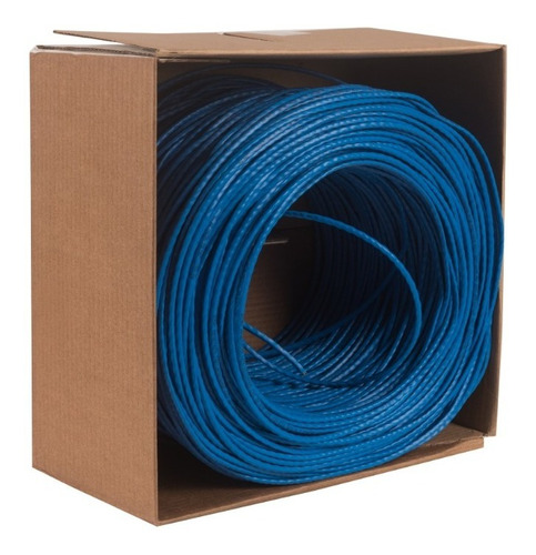 Cabo De Rede Utp Cat-5e 4 Pares X 24 Awg 100m Azul Rolo