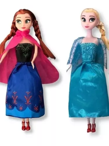 Kit Bonecas Frozen Musical: Rainha Elza+ Princesa Anna 42cm.