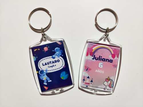 Llaveros Acrílico Souvenir Cumpleaños Sorpresitas Infantiles