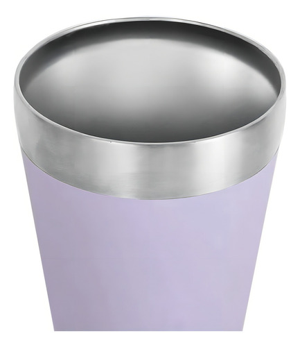 Copo Termico Cerveja Café Em Inox Com Tampa E Abridor Chopp Cor Lilás Liso