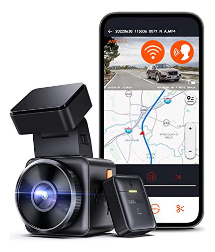E1 2.7k Wifi Mini Dash Cam With Gps And Speed, Voice Co...