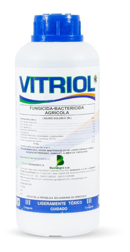 Vitriol Fungicida Bactericida X 1 Litro Uso Agricola