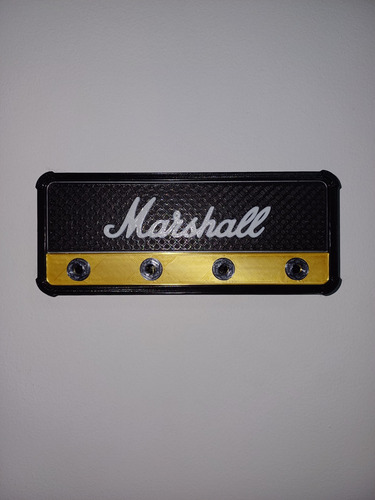 Porta Llaves Deco Marshall Incluye 4 Llaveros Plug Dorado