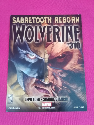 Postal Sabretooth Reborn Wolverine #310