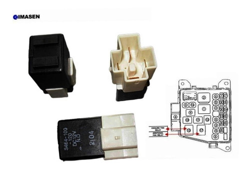 Relé Relay Del Electroventilador Motor Mazda 323 Negro