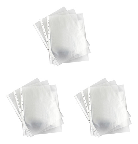 Bolsillos Perforados De Plástico Transparente, Tamaño A4, Ca