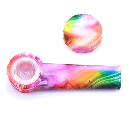 Pipa De Silicona Con Filtro De Vidrio 420 Diseño Estilo