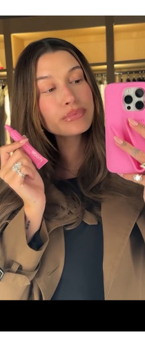 Funda Rosa Tipo Rhode Hailey Bieber iPhone Lip Case C/ Logo iPhone 14 Pro Max