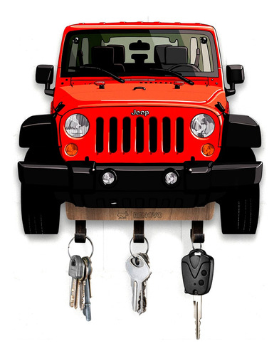 Portallaves Y Repisa Jeep Wrangler Organizador De Llaves