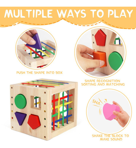 Nuevo Bloque De Clasificación De Formas Sensoriales, Cubo De