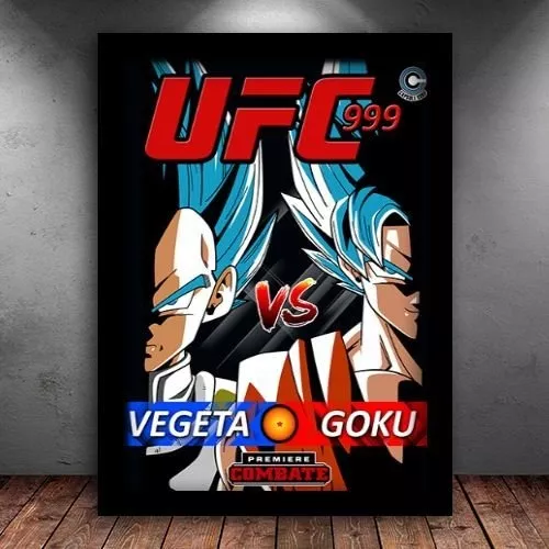 Quadro decorativo poster Goku preto e branco desenho