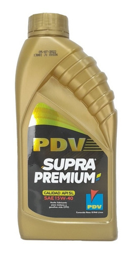 Pdv Supra Premium Mineral Aceite De Motor Api Sl Sae 15w ...