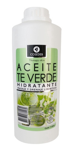 Imagen 1 de 1 de Aceite Masajes Profesional Té Verde 1 Litro Masoterapia