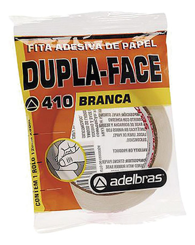 Fita Dupla-face Adelbras 12mmx30mt - Kit C/6 Unidades