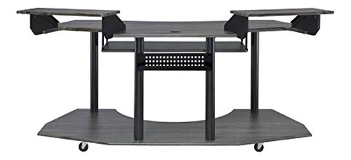 Acme Furniture Eleazar Music Recording Studio Desk, Black Oa