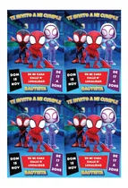 Comprar Invitaciones Whatsapp Imprimibles Spidey Tarjetas Virtuales