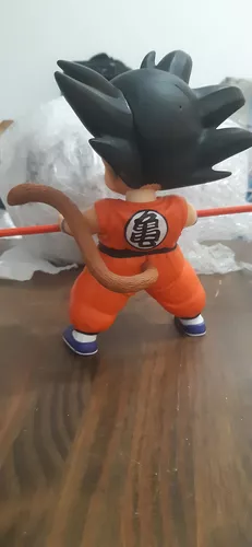 Action Figure Boneco Dragon Ball Goku criança c/ bastão