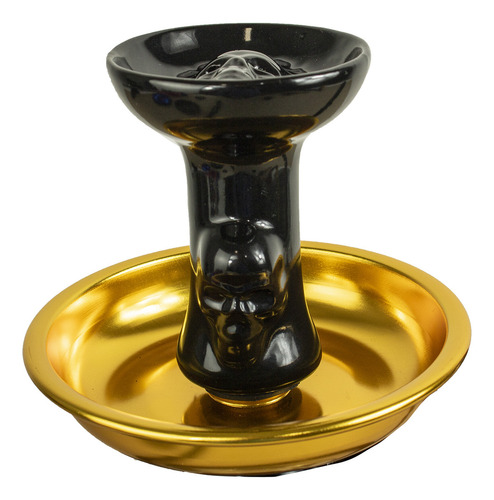 Narguilé Mini Vortex Monster Barat+ Carvão+ Tela+ Limpa Rosh Cor Dourado