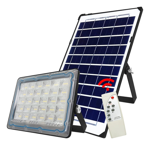 Foco Reflector Con Panel Solar 100w+control Cable 5 Metros