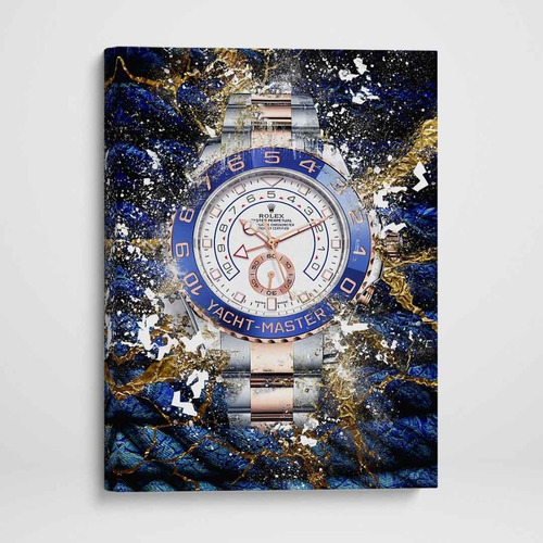 Cuadro Canvas Rolex Yacht-master Florentine Gold 70x100cm