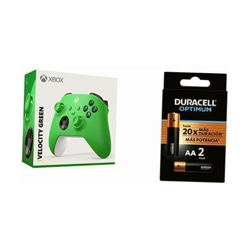 Control Inalámbrico Xbox Velocity Green + 2 Pilas Aa