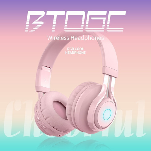 Imagen 3 de 10 de Auriculares Bluetooth Microfono Vincha Luz Bt06c Fingertime