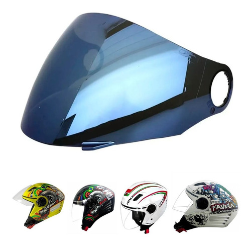 Viseira Colorida Capacete Fw3 Open Aberto (todos) 2.2mm