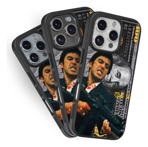 Funda Tony Montana Caracortada Scarface Dolar 100 Negro 2 Negro Motorola Edge 50 Ultra
