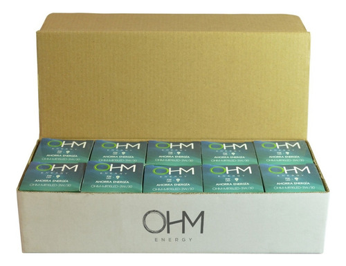Foco led OHM OHM-MR16LED-3W/30 color luz cálida 3W 127V